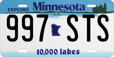 MN license plate 997STS