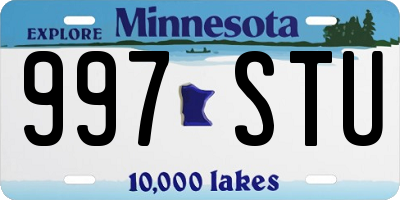MN license plate 997STU