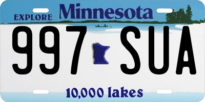 MN license plate 997SUA