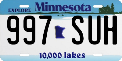MN license plate 997SUH