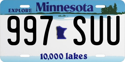 MN license plate 997SUU