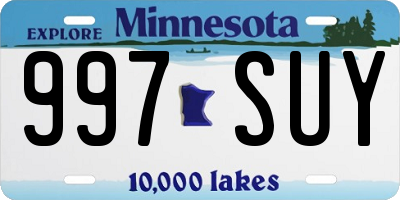 MN license plate 997SUY