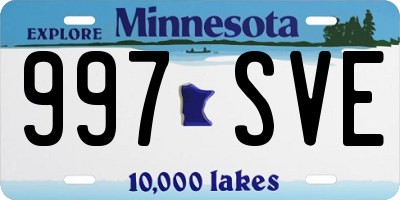 MN license plate 997SVE