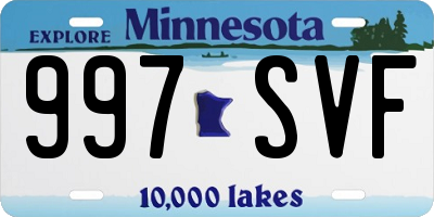 MN license plate 997SVF