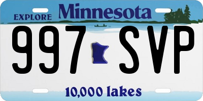 MN license plate 997SVP
