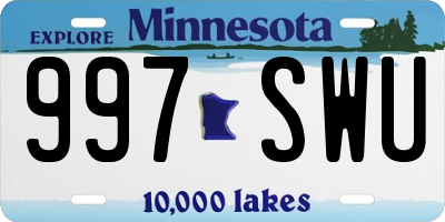 MN license plate 997SWU