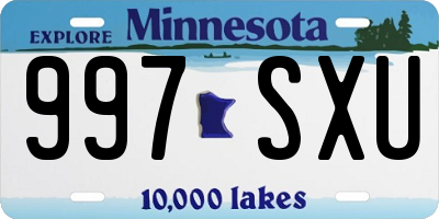 MN license plate 997SXU