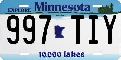 MN license plate 997TIY