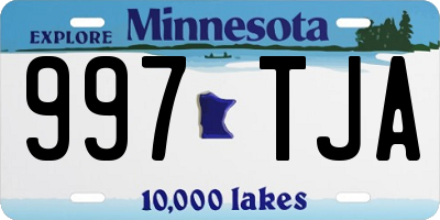 MN license plate 997TJA