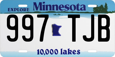 MN license plate 997TJB
