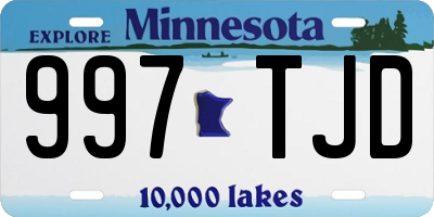 MN license plate 997TJD