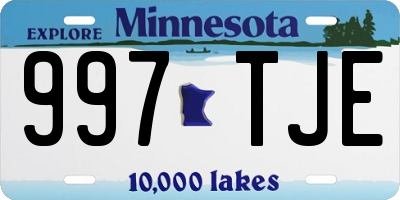 MN license plate 997TJE