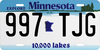 MN license plate 997TJG