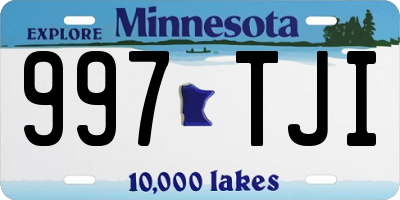 MN license plate 997TJI