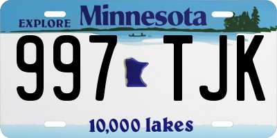 MN license plate 997TJK