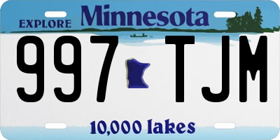 MN license plate 997TJM
