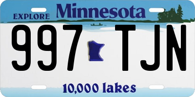 MN license plate 997TJN