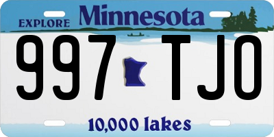 MN license plate 997TJO