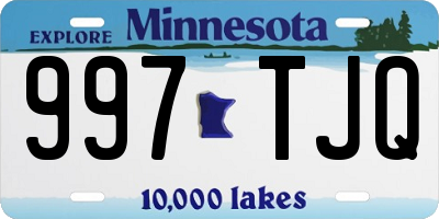 MN license plate 997TJQ