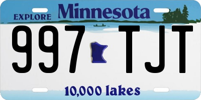 MN license plate 997TJT