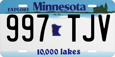 MN license plate 997TJV