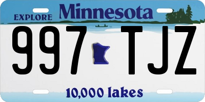 MN license plate 997TJZ