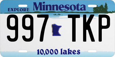 MN license plate 997TKP