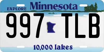 MN license plate 997TLB