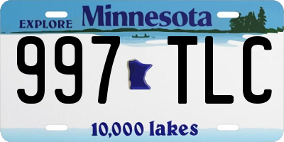 MN license plate 997TLC