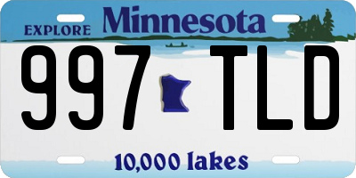 MN license plate 997TLD