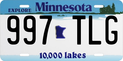 MN license plate 997TLG