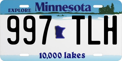 MN license plate 997TLH