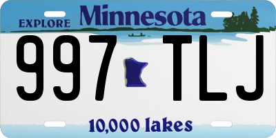 MN license plate 997TLJ