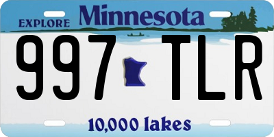 MN license plate 997TLR
