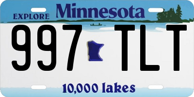 MN license plate 997TLT