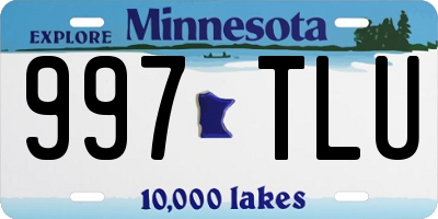 MN license plate 997TLU