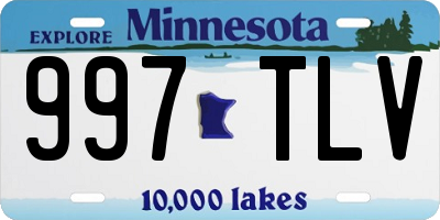MN license plate 997TLV