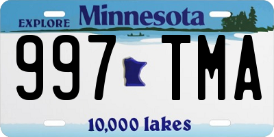 MN license plate 997TMA