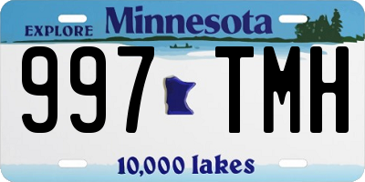MN license plate 997TMH