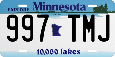 MN license plate 997TMJ