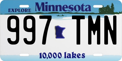 MN license plate 997TMN