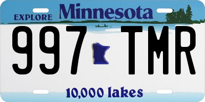 MN license plate 997TMR