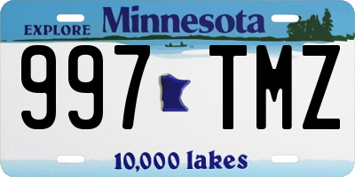 MN license plate 997TMZ