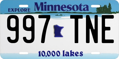 MN license plate 997TNE
