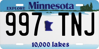 MN license plate 997TNJ