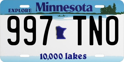 MN license plate 997TNO