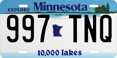 MN license plate 997TNQ