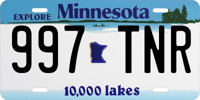MN license plate 997TNR