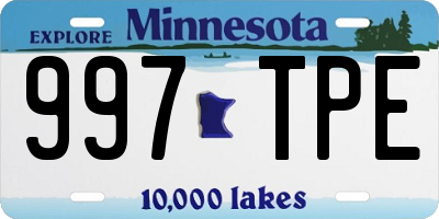MN license plate 997TPE