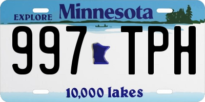 MN license plate 997TPH